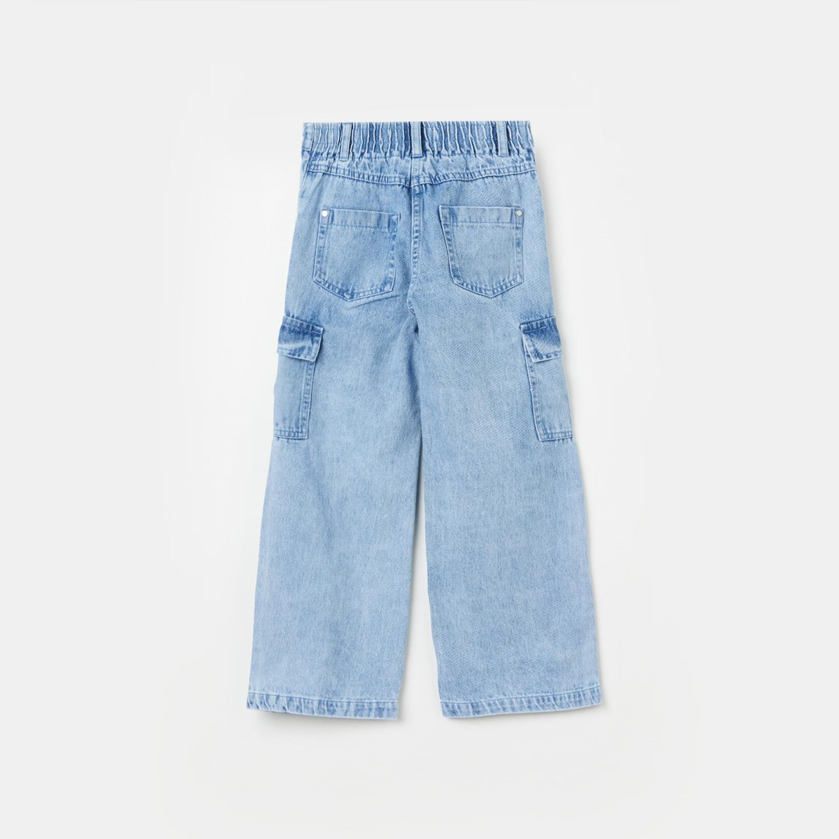 Washed Comfort Fit Cargo Jeans