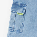 Washed Comfort Fit Cargo Jeans