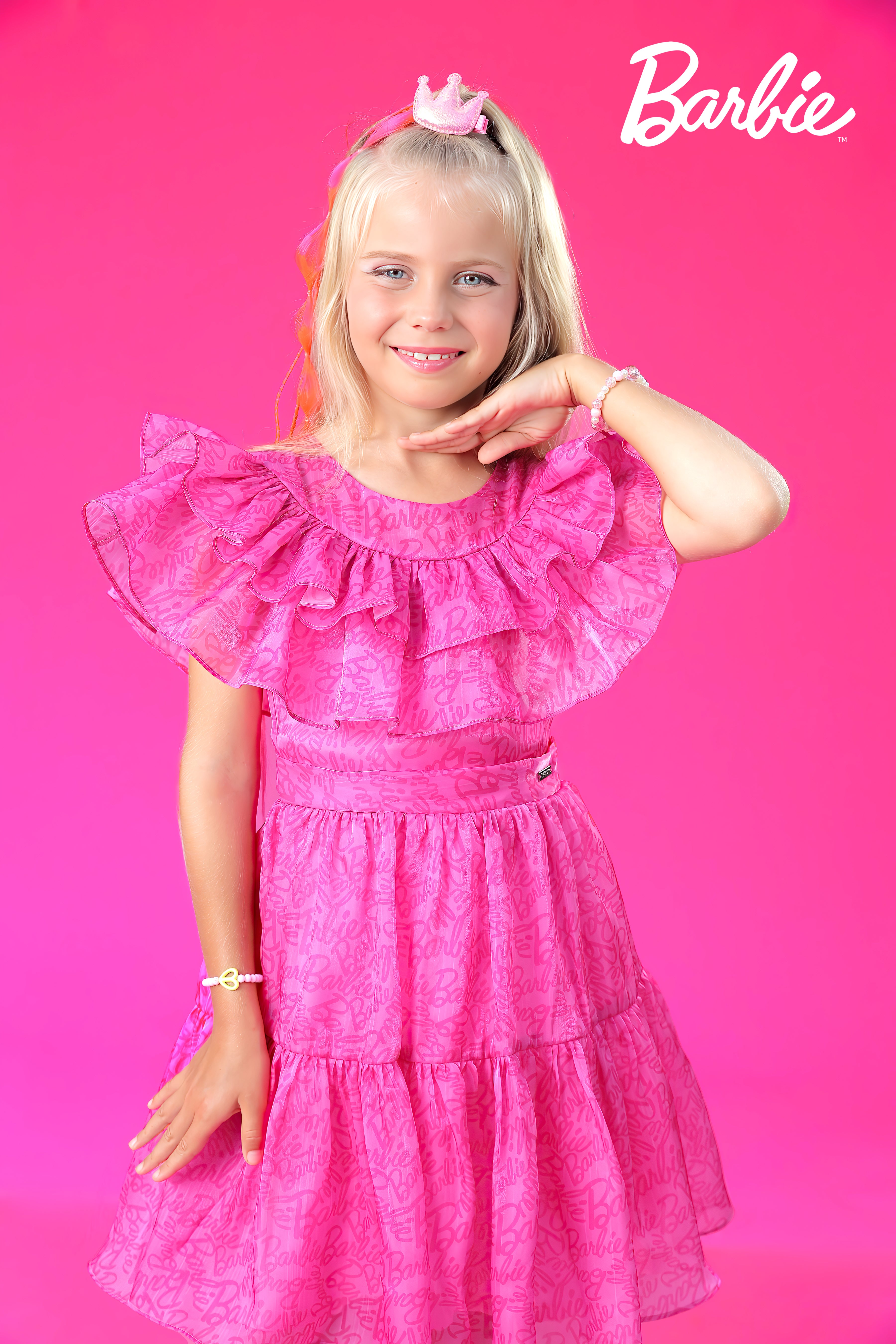 Barbie Double Layer Ruffled Flare Frock