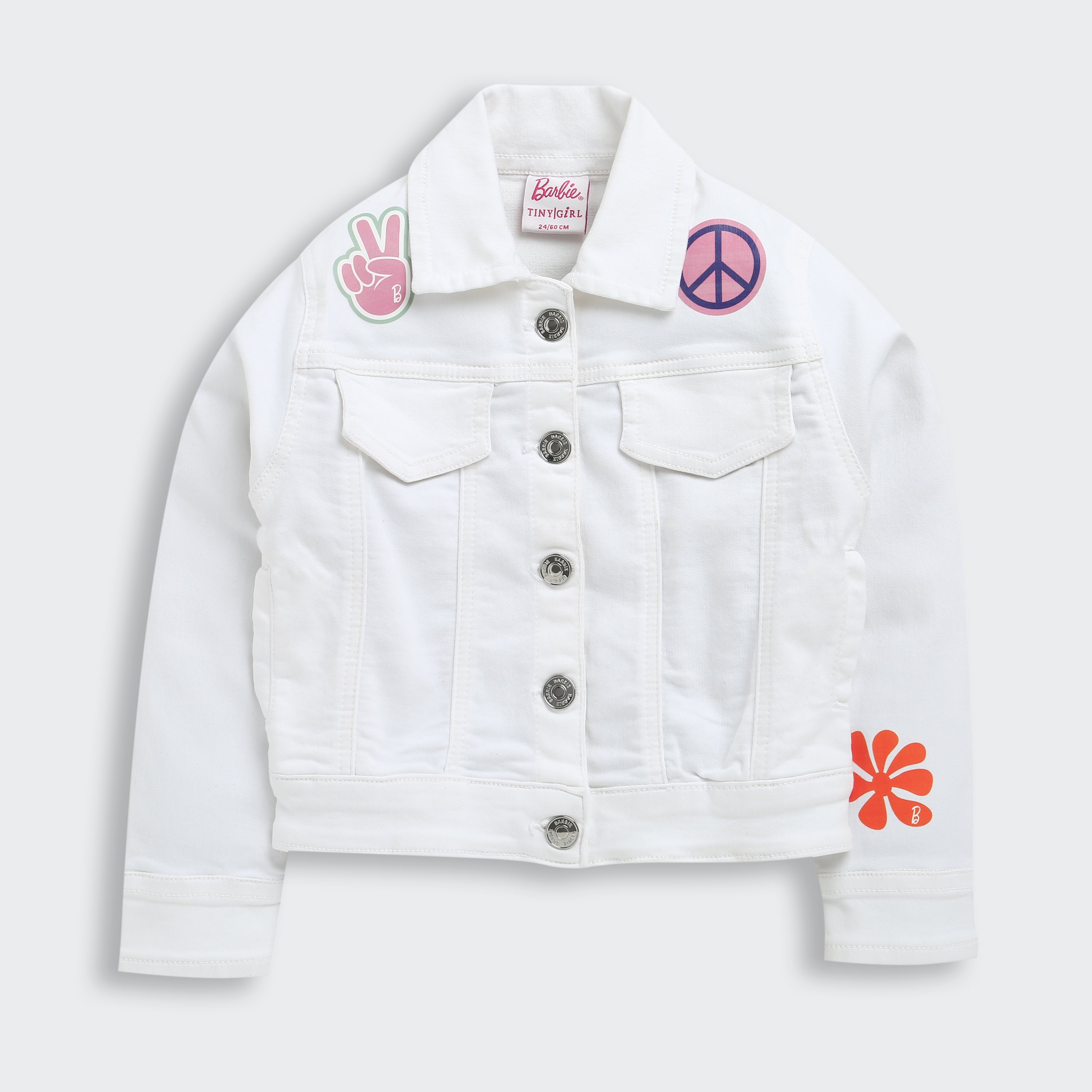 Barbie Off White Full Sleeve Jacket