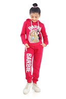 Barbie Graphic Full-Length Joggers with Elastic Waist and Graphic Placed on Right Leg