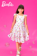 Barbie Strap Midi with Frill & Cuff Length and Fixed Belt