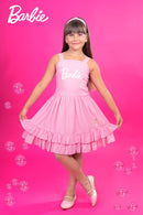 Barbie Spaghetti Strap Midi with Smocking at Back and Frill