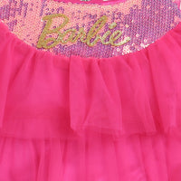 Barbie A-Line Midi With Sequin Yoke Frill in Dark & Light Colours