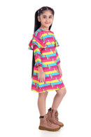 Barbie 3/4 Sleeve Printed Middi Dress