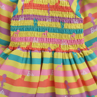 Barbie Rainbow Stripes Smocked Dress