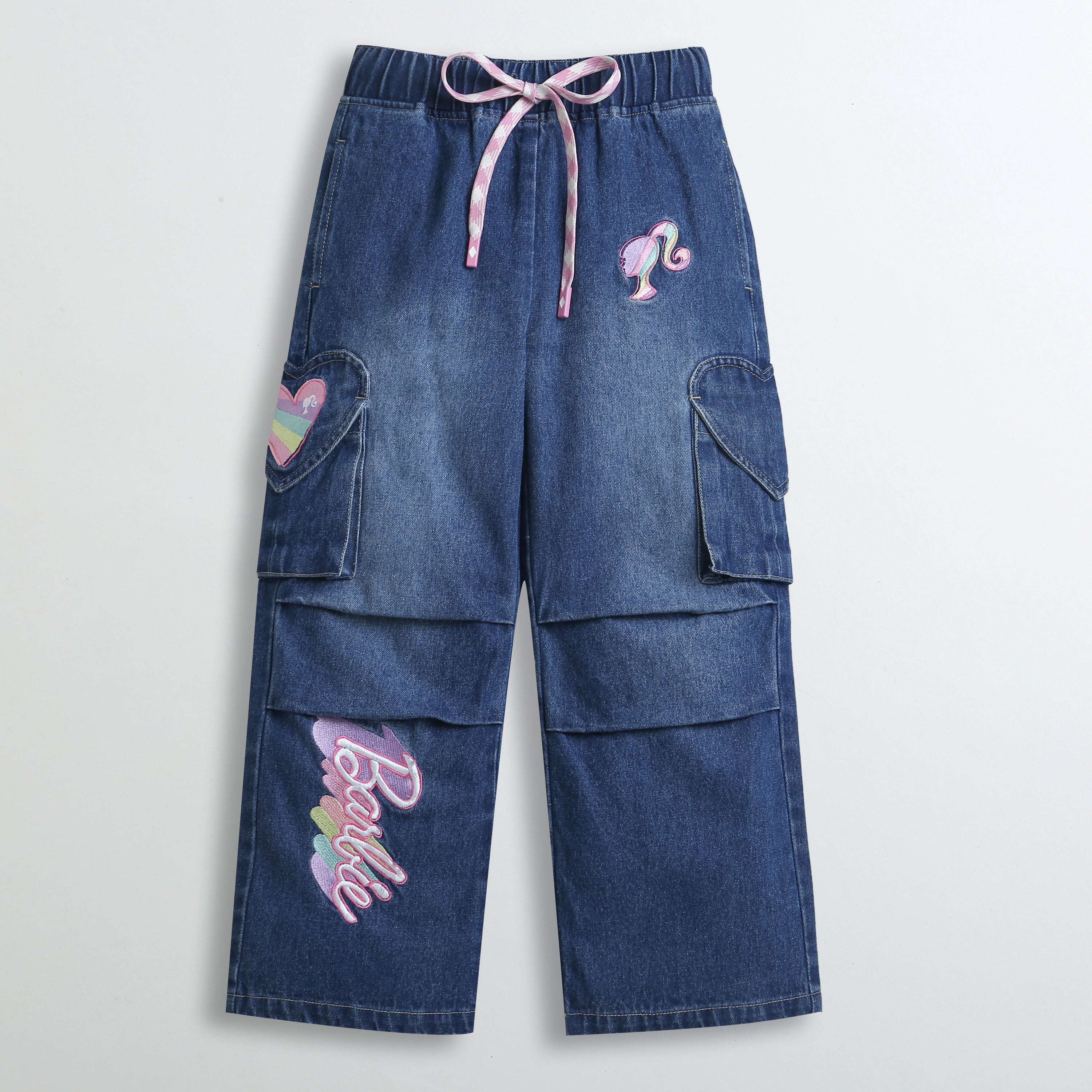 Barbie Dark Blue Cargo Denim Pant