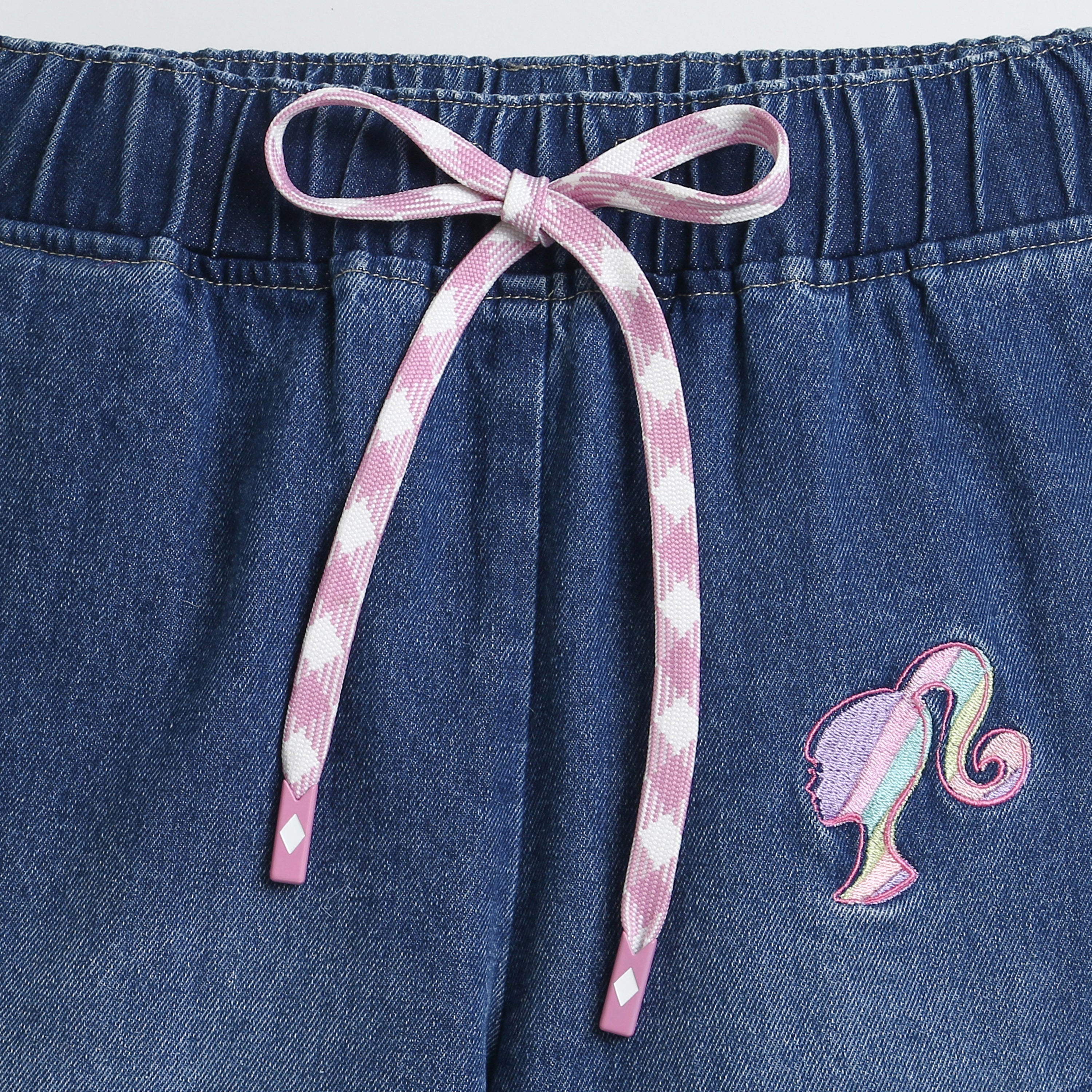 Barbie Dark Blue Cargo Denim Pant