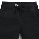 Tiny Girl Black Waist Elastic Pants With Side Pocket