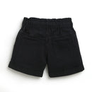 Tiny Girl Black Waist Elastic Pants With Side Pocket