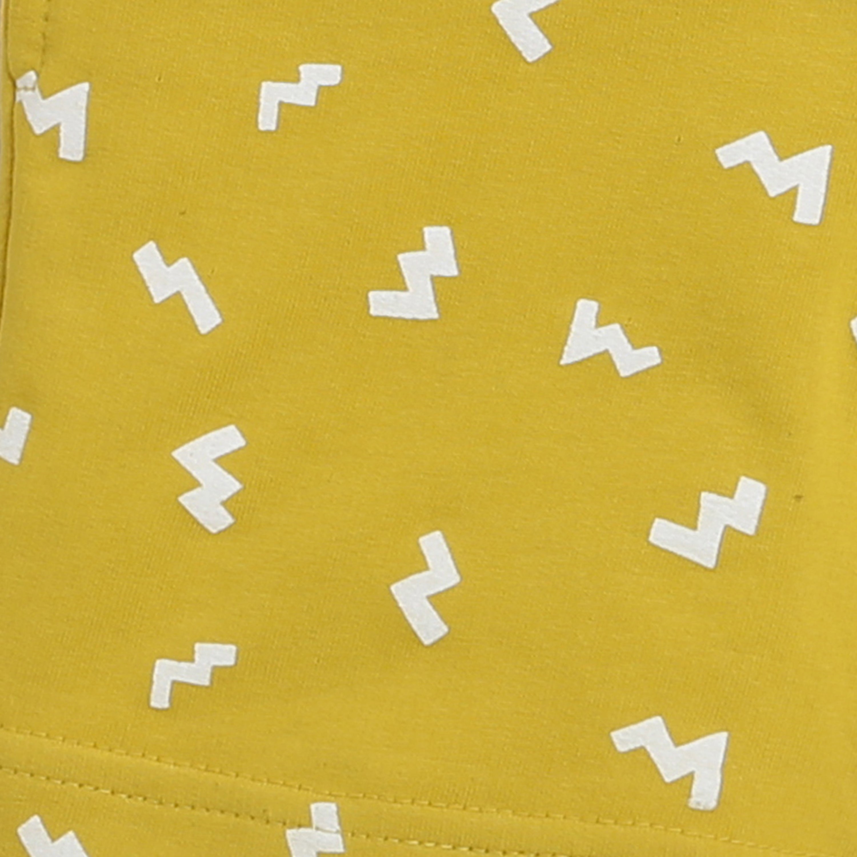 Tiny Girl Mustard Colour Printed Shorts