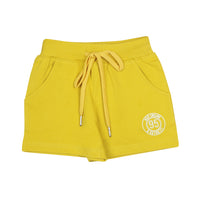 Mustard Shorts Plain Regular Fit