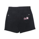 Tiny Girl Black Shorts & Back Pocket With Beautiful Embroidery