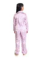 Barbie Printed Night Suit with Full Pant - Purple