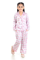 Barbie Printed Night Suit with Full Pant - Off White