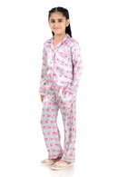 Barbie Printed Night Suit with Full Pant - Off White