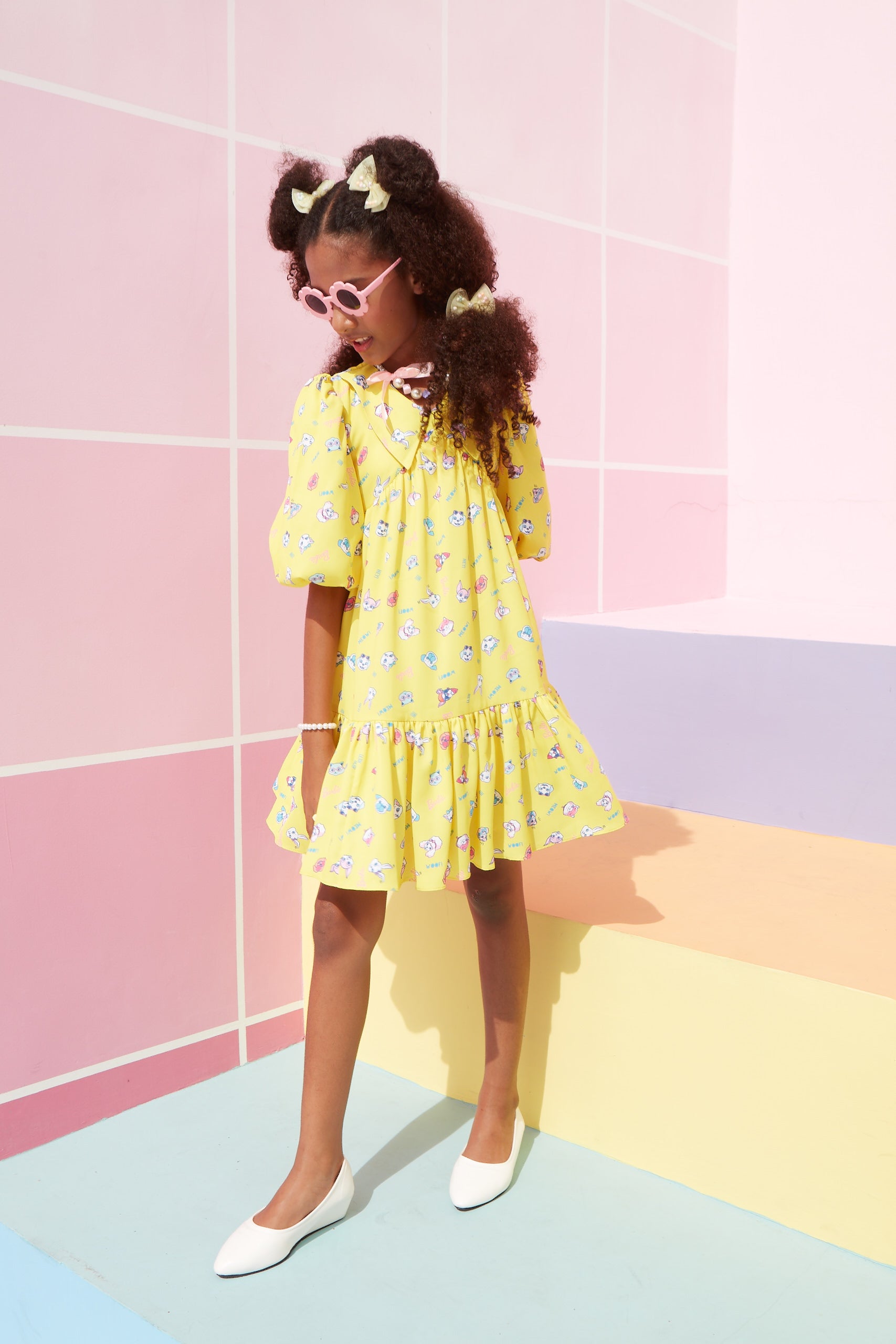 Barbie Purfect Pals Flared Puff Sleeve Dress