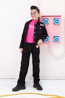 Barbie Contrast Stitch Denim Jacket