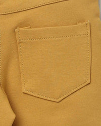 Tiny Girl Mustard Capri Has A Slip On Closure With Front Buttons