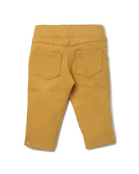 Tiny Girl Mustard Capri Has A Slip On Closure With Front Buttons