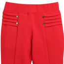 Tiny Girl Red Capri Has A Slip On Closure With Front Buttons