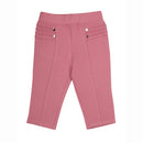 Tiny Girl Onion Pink Capri Has A Slip On Closure With Front Buttons