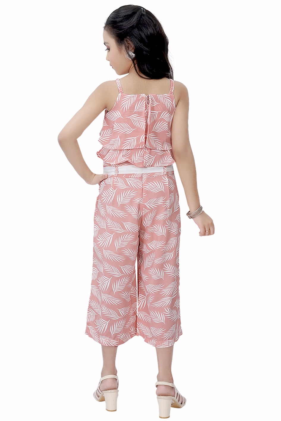 Tiny Girl Square Neck Sleeveless Printed Jumpsuit