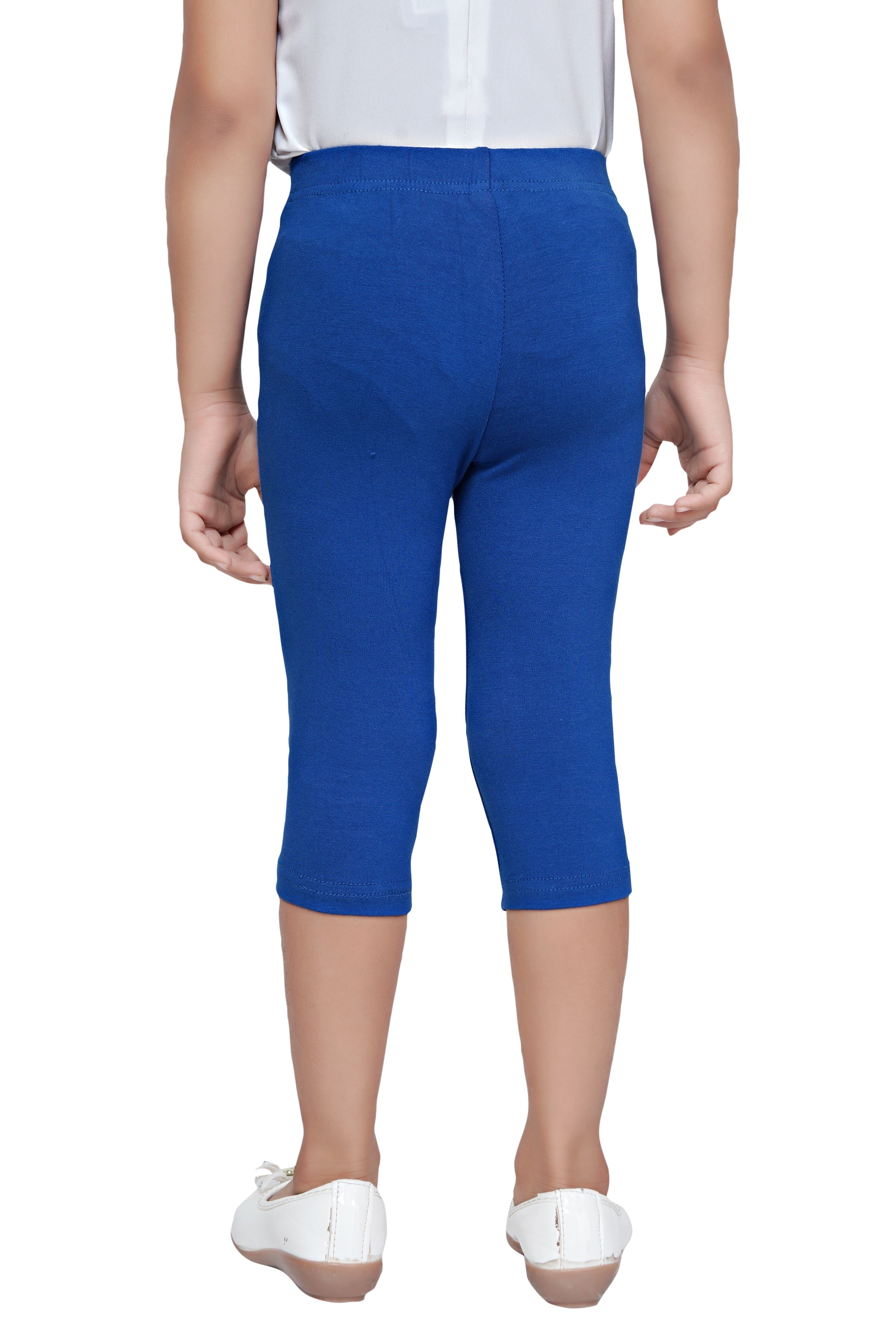 Tiny Girl Royal Blue 3/4th Slim Fit Leggings