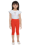 Tiny Girl Tomato 3/4th Slim Fit Leggings