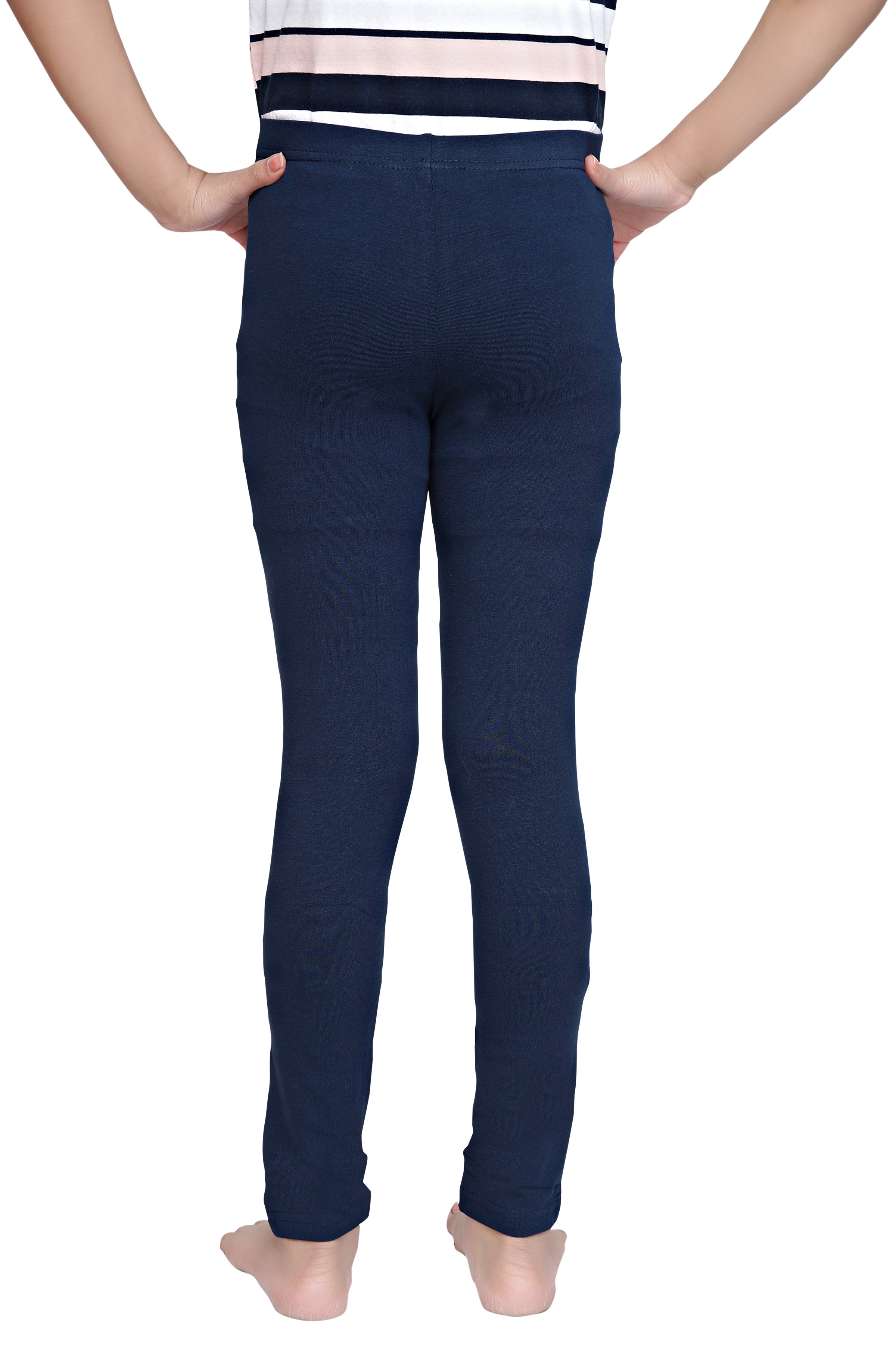 Tiny Girl Navy Colour Full Leggings