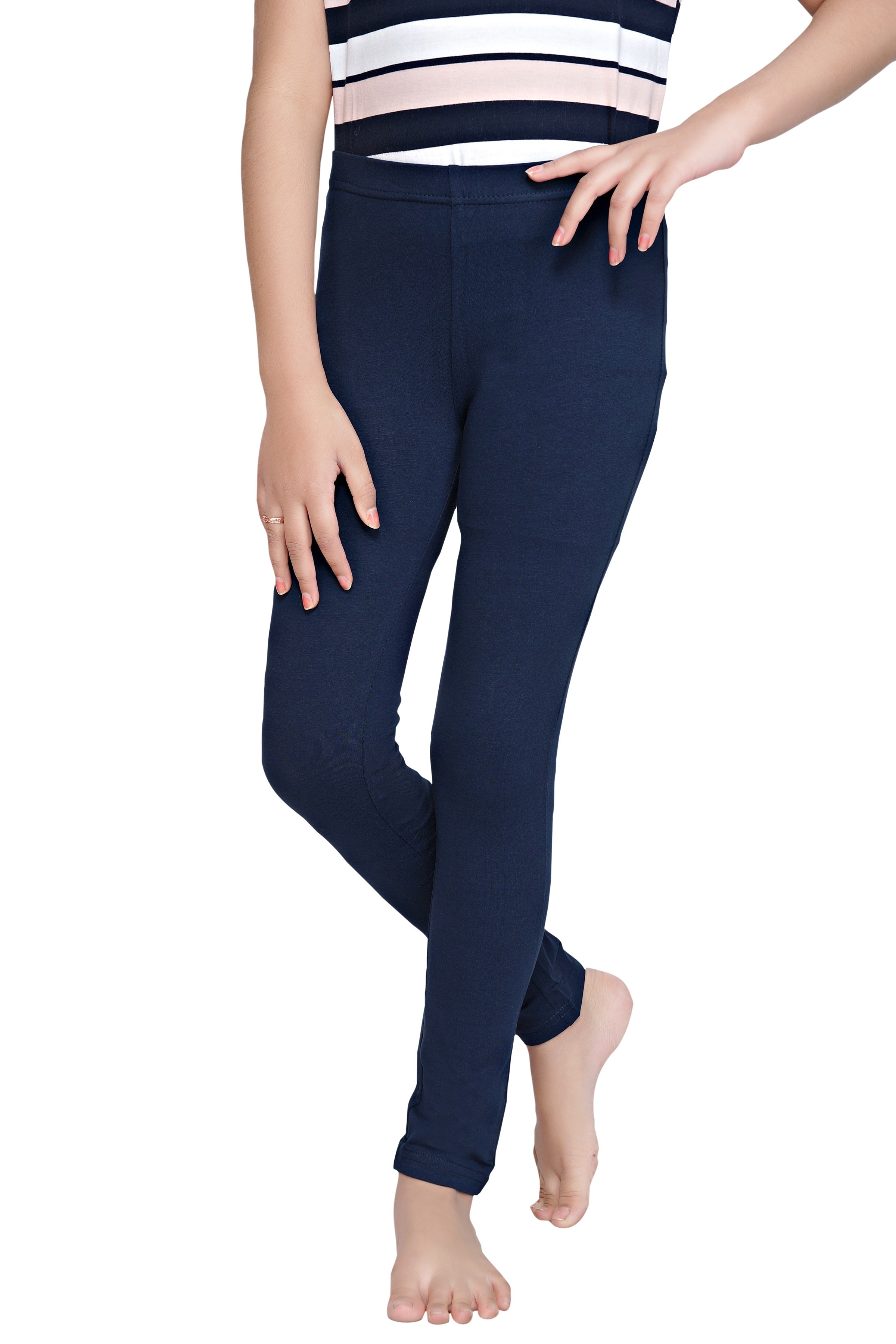 Tiny Girl Navy Colour Full Leggings