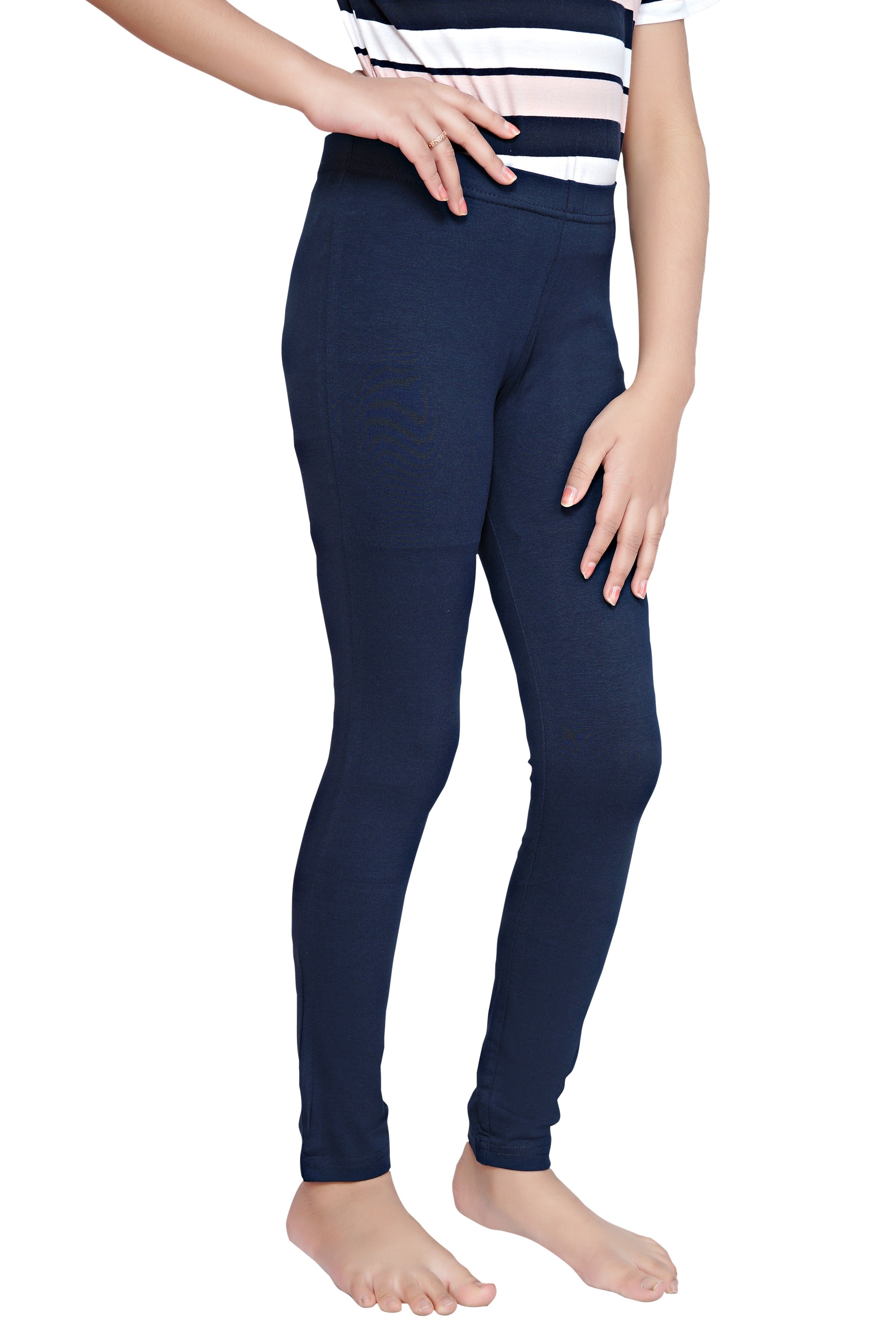 Tiny Girl Navy Colour Full Leggings