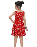 Tiny Girl Woven Polyester Round Neck Sleeveless Red Midi Dress