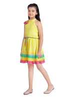 Tiny Girl Lemon Pleated Multicolour Midi Dress