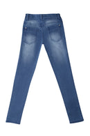 Tiny Girl Full Length Denim Pant With Torn Effect