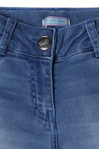 Tiny Girl Full Length Denim Pant With Torn Effect