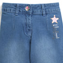 Tiny Girl Unique Stitch & Silver Foil Denim Pant