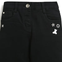 Tiny Girl Black Colour Ankle Length Denim Pant