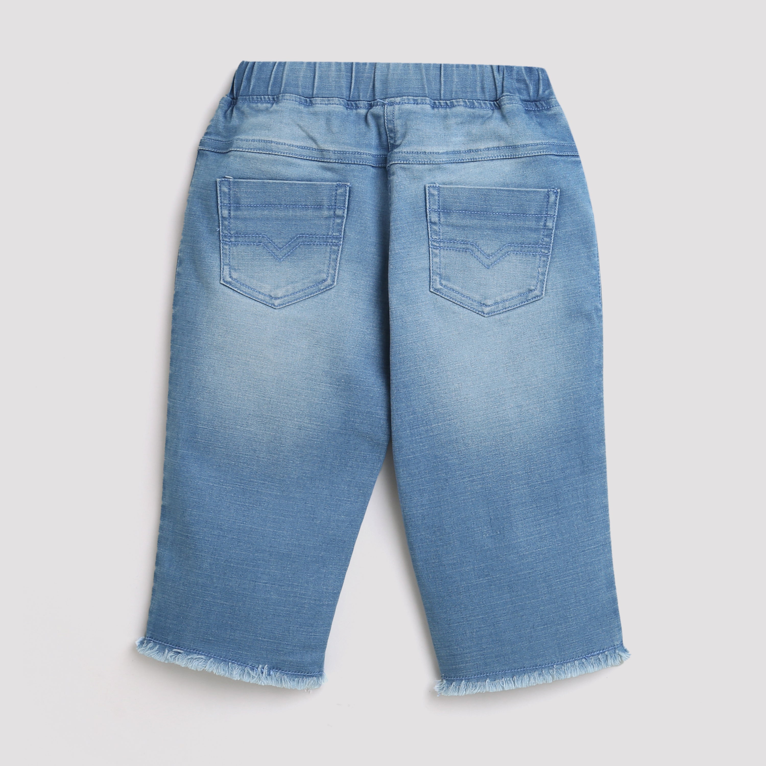 Tiny Girl Knee Length Denim Paddle Pant