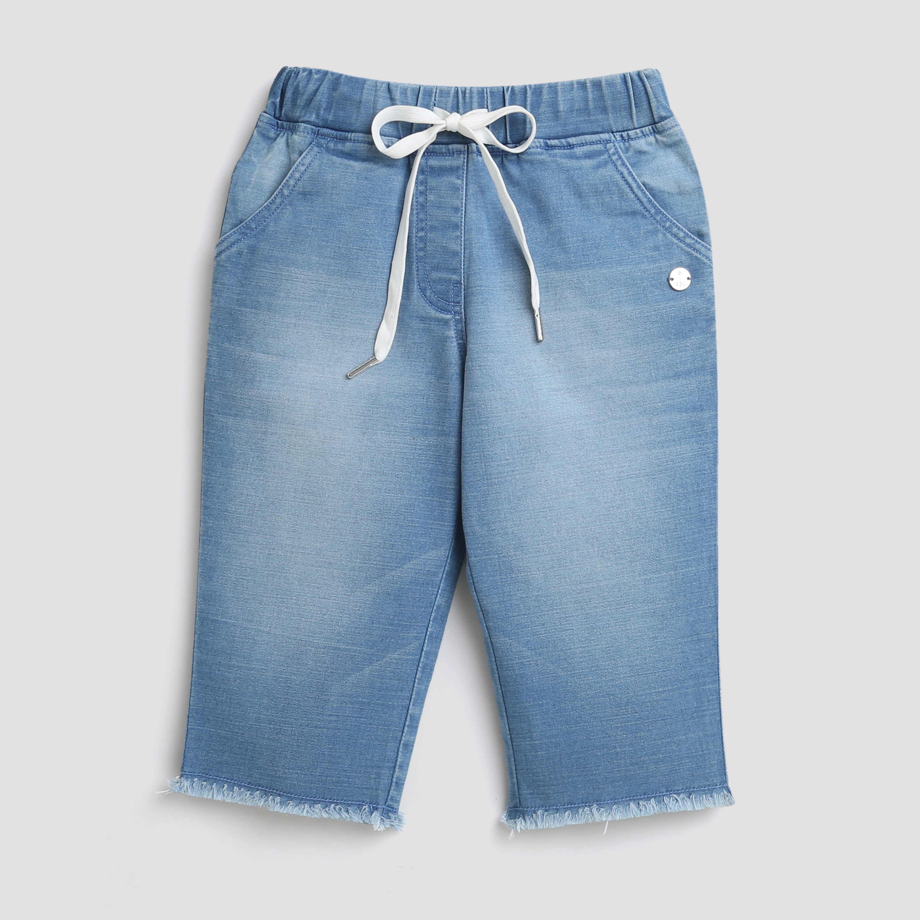 Tiny Girl Knee Length Denim Paddle Pant