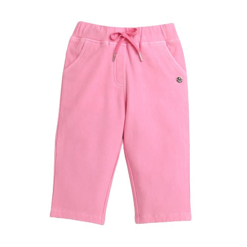 Tiny Girl Plain Pedal Pusher Capri - Pink