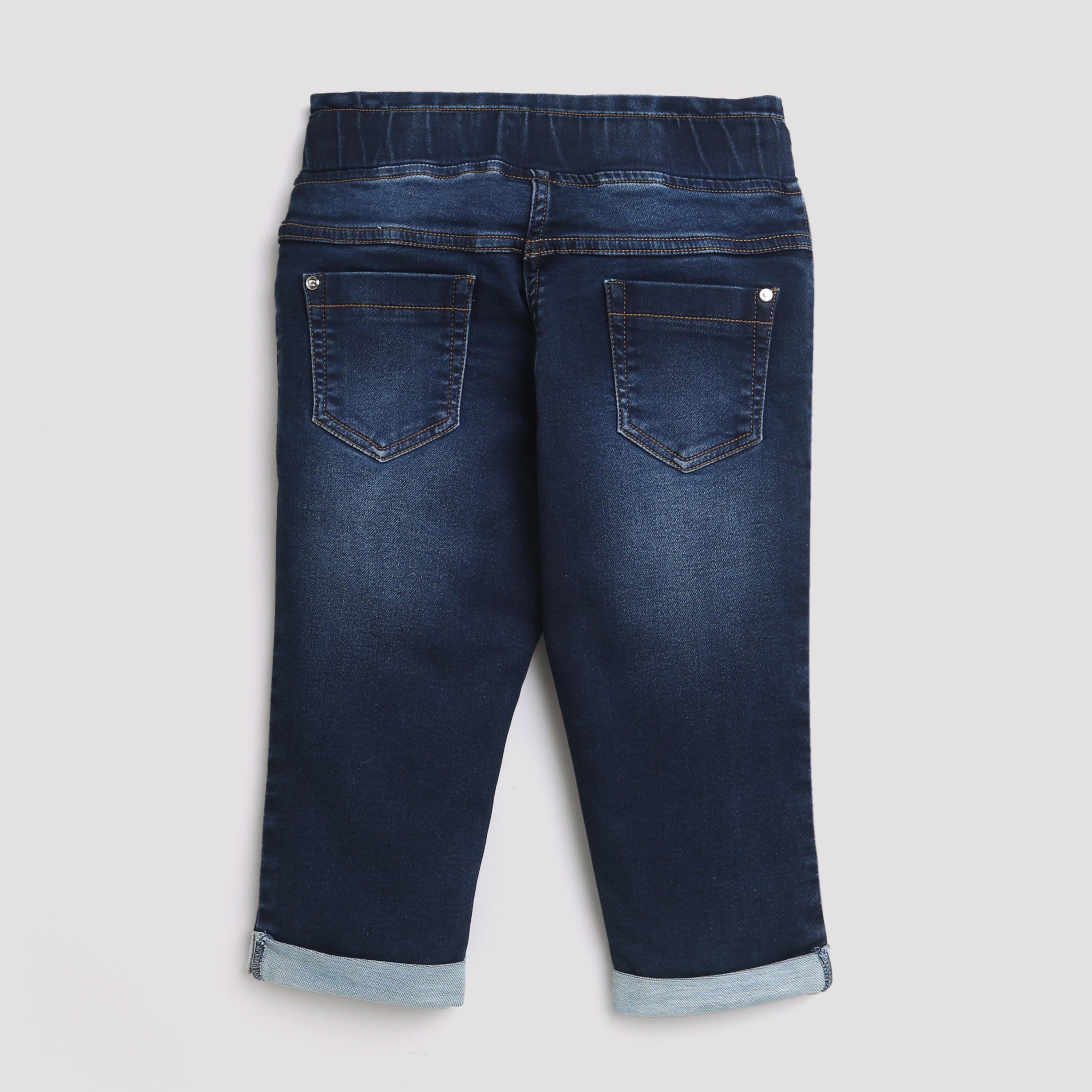 Tiny Girl Dark Blue Denim Pant With Fancy Patch