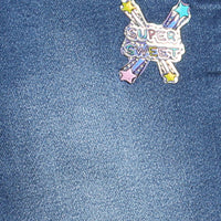 Tiny Girl Light Blue Denim Pant With Fancy Patch