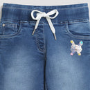 Tiny Girl Light Blue Denim Pant With Fancy Patch