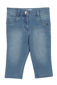 Tiny Girl Denim 3/4th Light Blue Paddle Pant