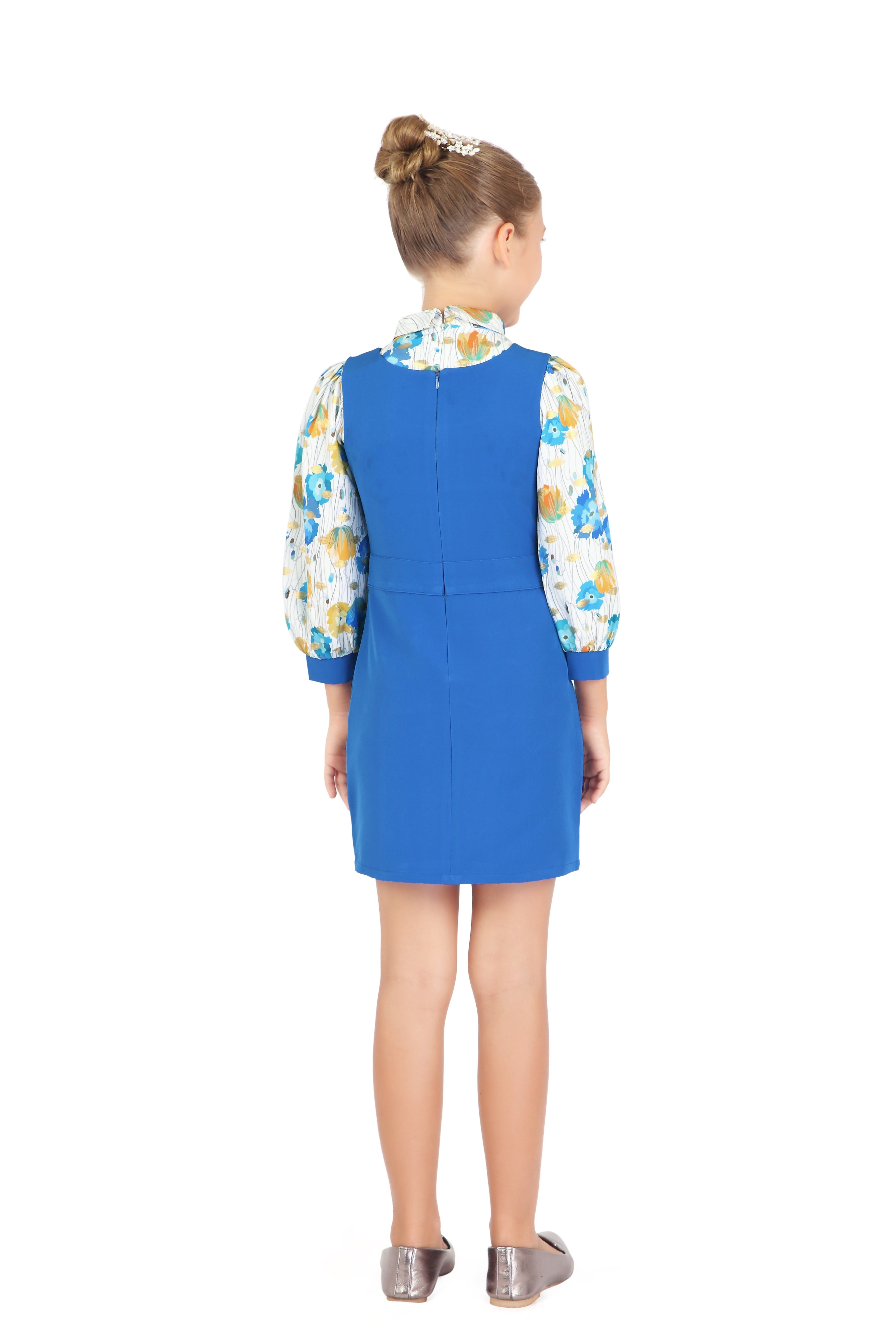 Gardenia Pinafore Set in Royal Blue