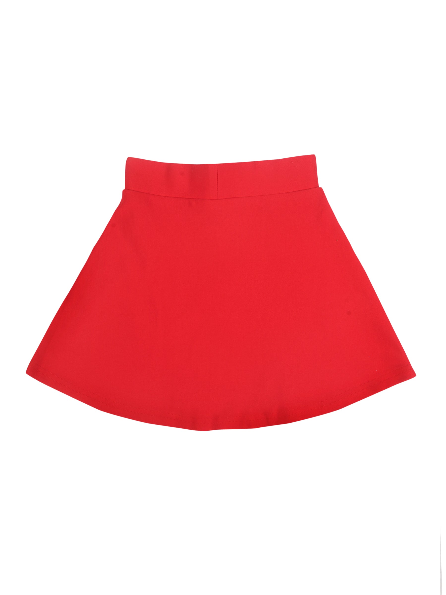 Tiny Girl Party Wear Red Elastic Band And Midi Length Skirt