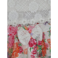 Lacy Top With Floral Skirt Set