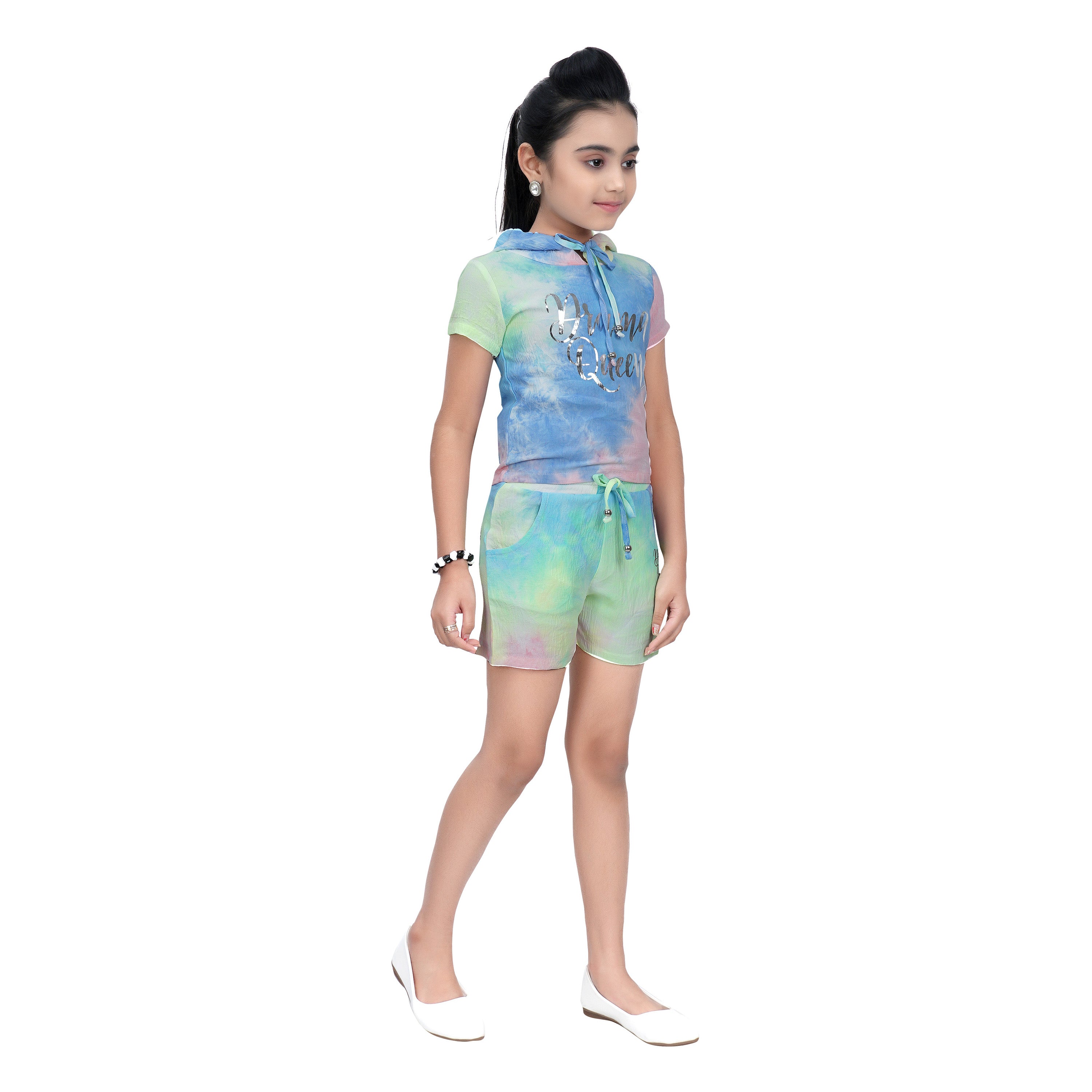 Tie-Die Hoodie Shorts Set