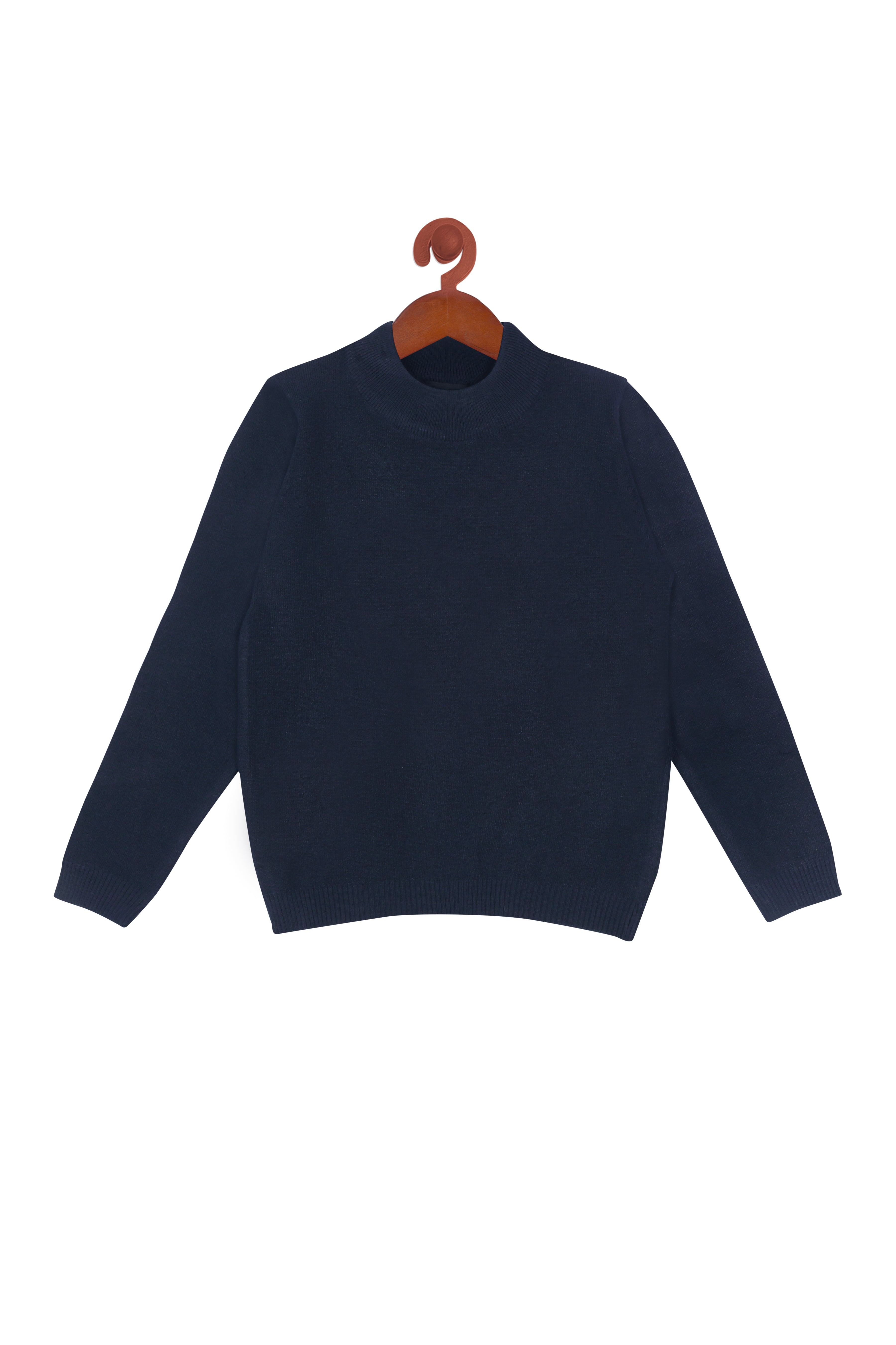 Tiny Girl Navy Round Neck Full Sleeves Sweater